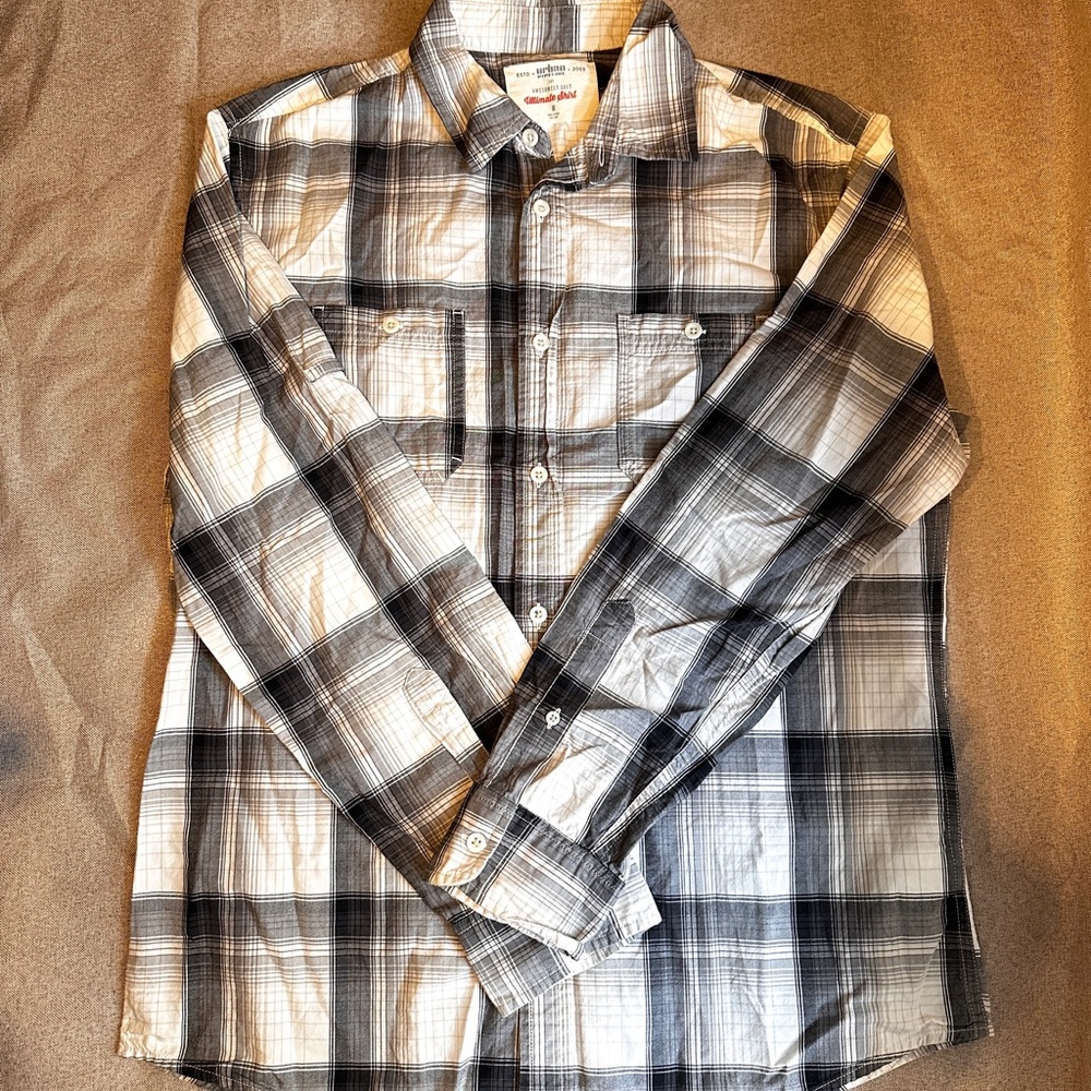 Urban Pipeline Black and White Casual Button Down Shirt